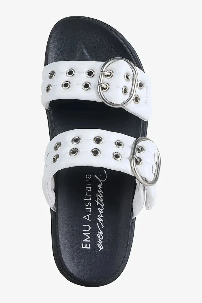 Chanclas planas de cuero para mujer Emu Australia Bondi Buckle 2.0
