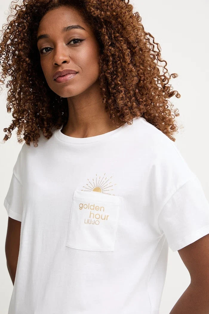 Camiseta de algodón Liu Jo para mujer