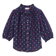 M.A.B.E. - Blusa de algodón Auden | Azul marino