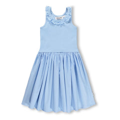 Molo - Vestido de algodón con volantes Kroko | Azul claro