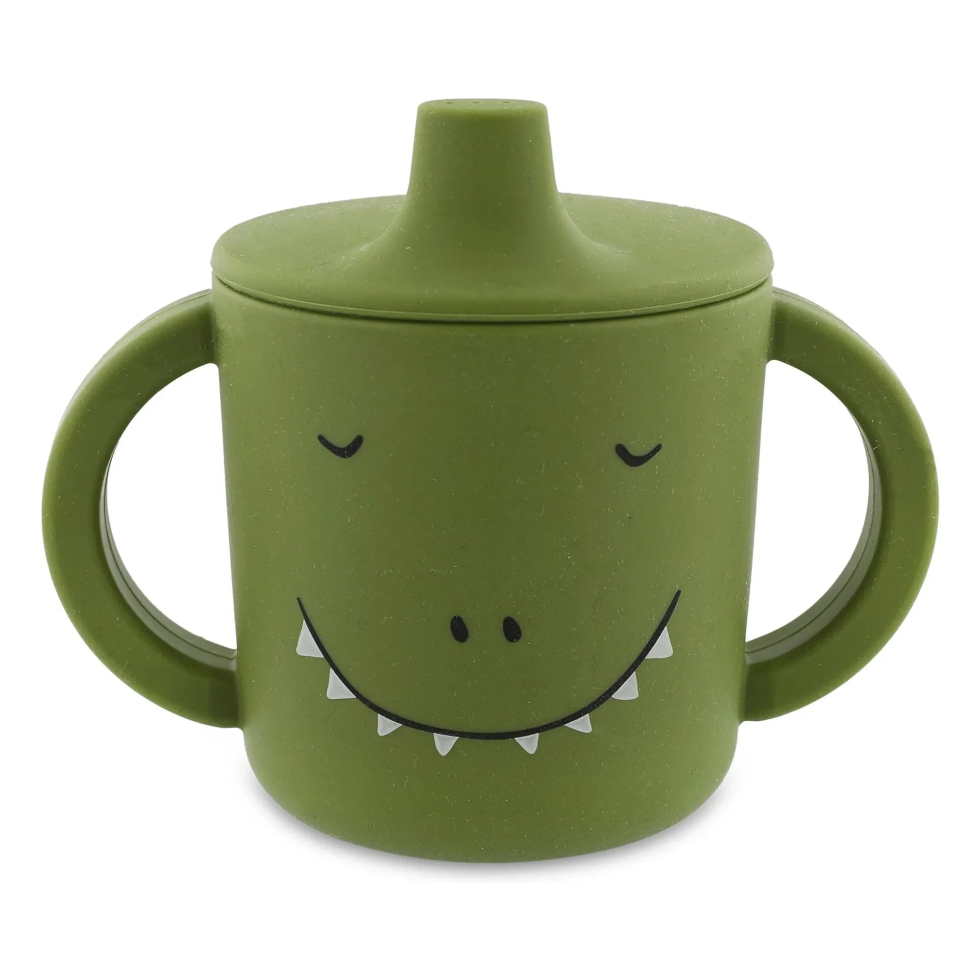 Trixie - Vaso de Aprendizaje de Silicona Mr. Dino | Verde