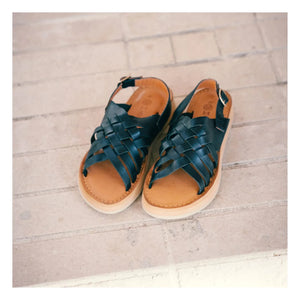 Mapache - Sandalias de piel | Negro