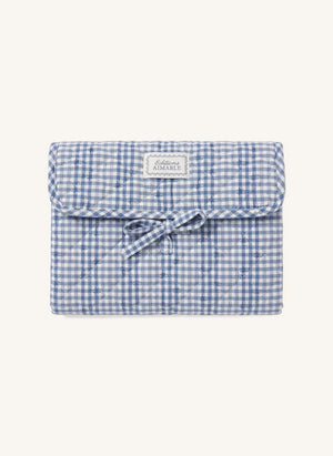 Editions Aimable - Marcel cama nómada | Algodón Vichy Azul