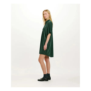 Momoni - Vestido Metálico Asado | Verde