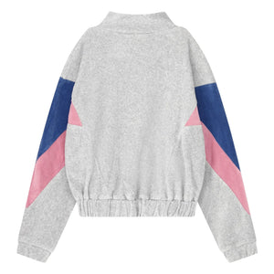 Cos I Said So - Sudadera de algodón orgánico CISS de bloques de color | Gris jaspeado