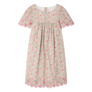Bonpoint - Vestido con volantes de algodón orgánico Lysiane Fleurie | Rosa