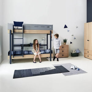 Flexa - Litera Popsicle con Escalera Recta 90x200cm | Azul