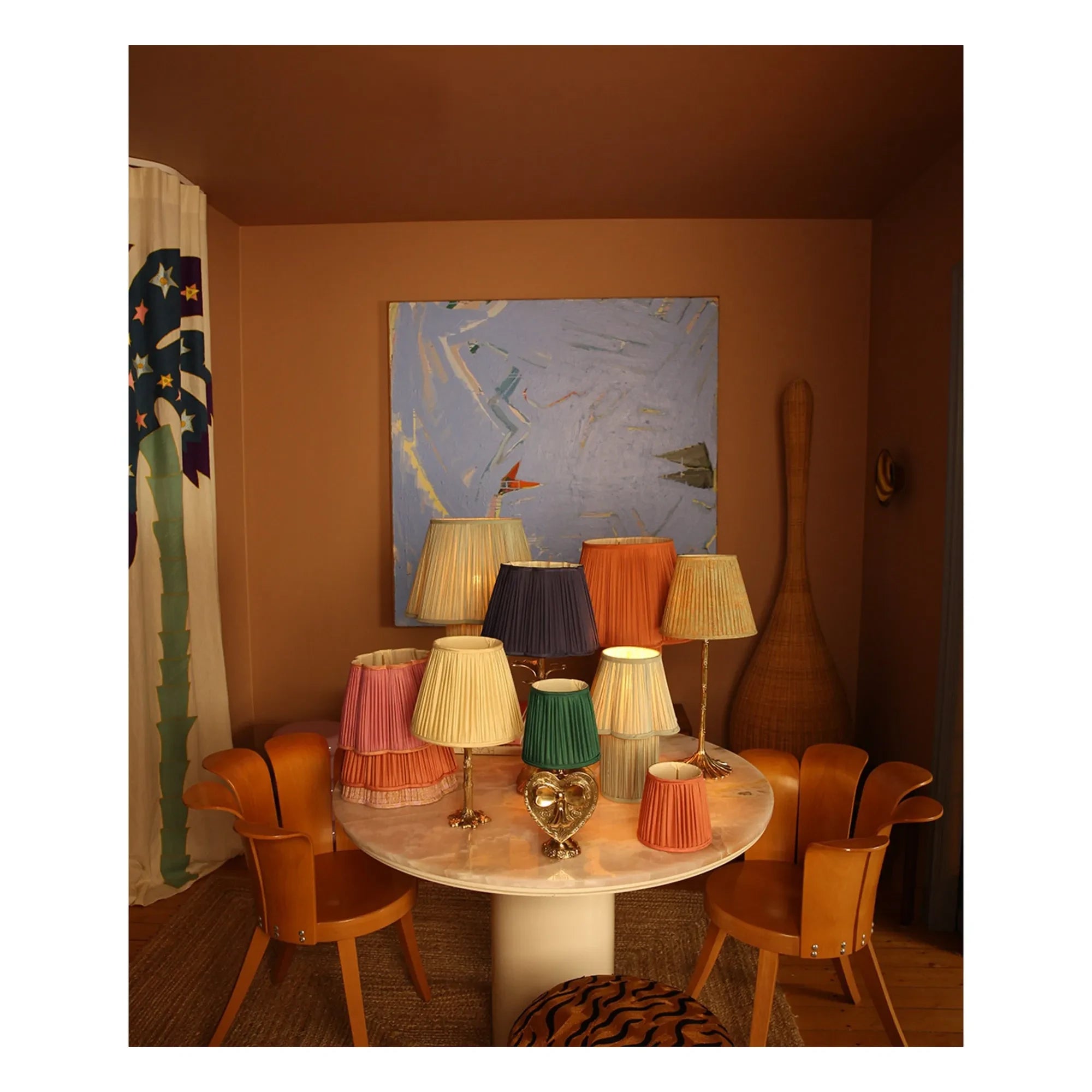 Doing Goods - Diya pantalla de seda | Azul noche