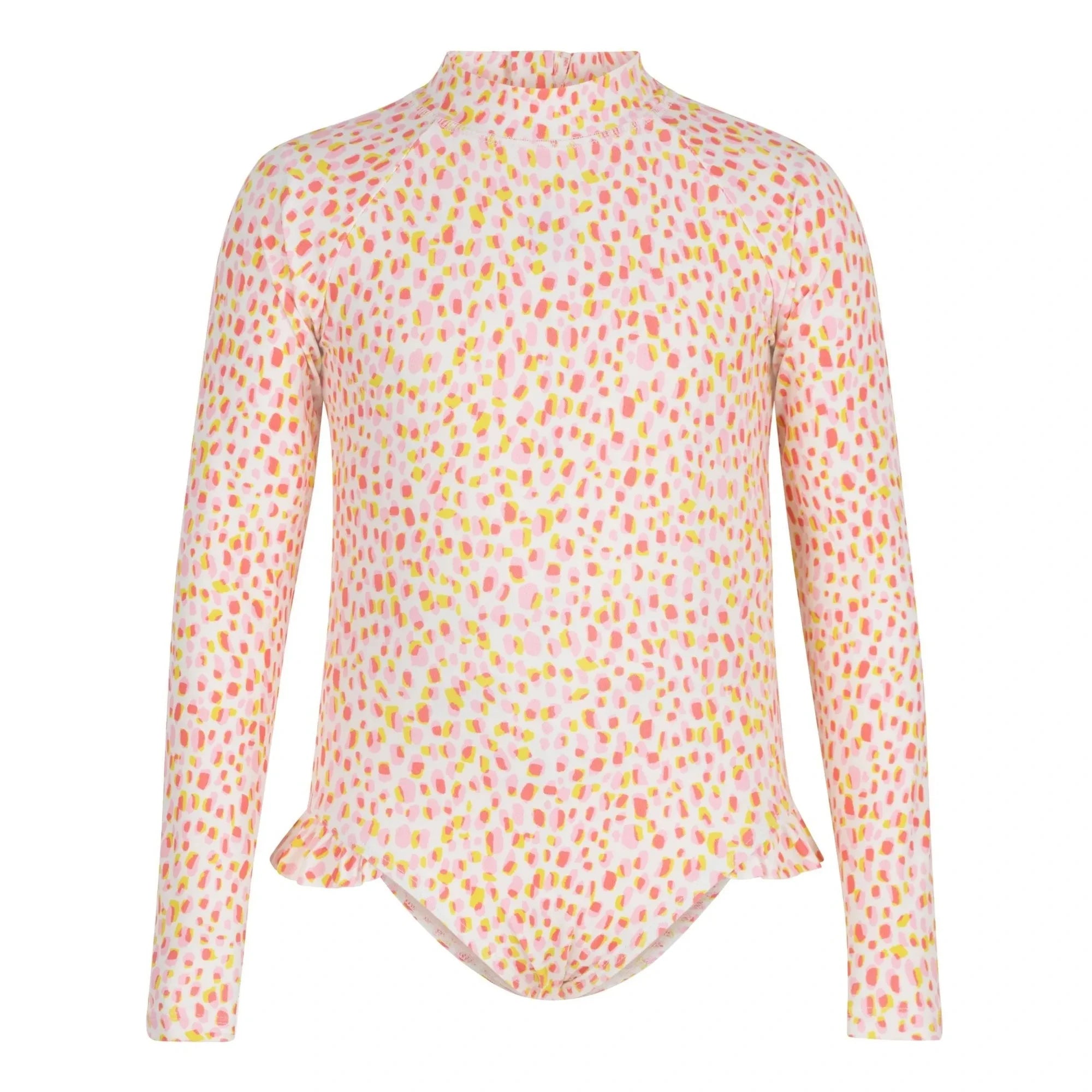 Petit Bateau - Bañador de manga larga con lunares | Rosa