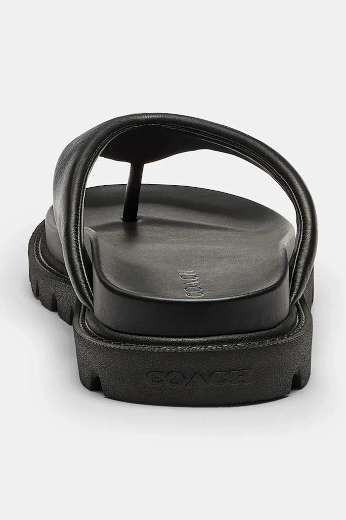 Coach Brynn Leather Thong Sandal Sandalia de Dedo de Cuero para Mujer