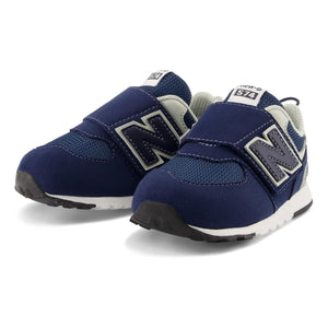 New Balance - 574 New-B Zapatillas con Cierre de Velcro | Azul Marino