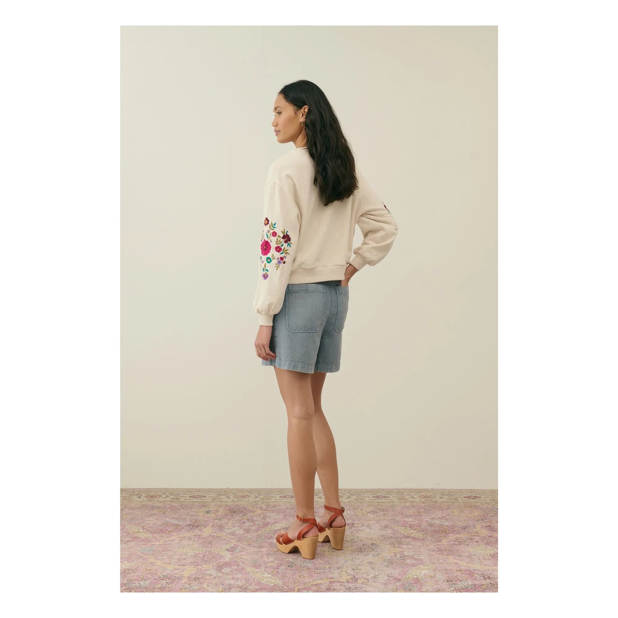 Louise Misha - Sudadera de algodón orgánico Judith - Colección de mujer | Crema