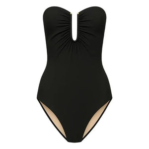 Vanessa Sposi - Traje de baño de una pieza Le Loop Metal | Negro