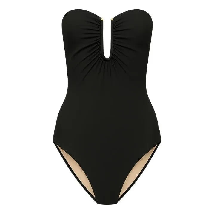 Vanessa Sposi - Traje de baño de una pieza Le Loop Metal | Negro