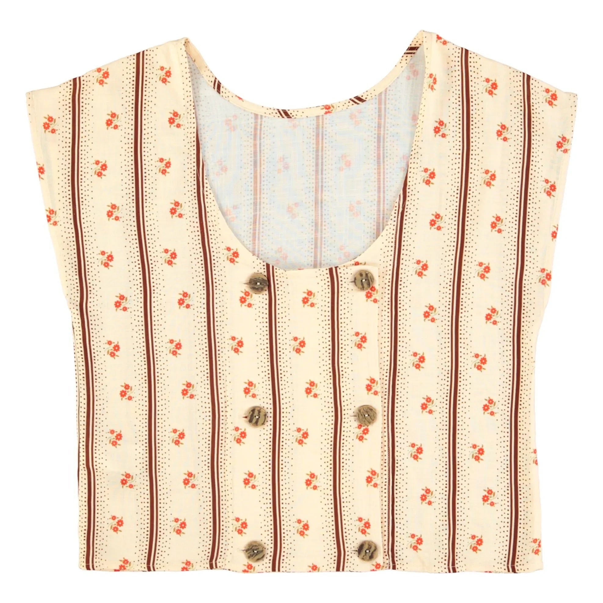 Sisters Department - Blusa sin mangas con estampado floral | Crudo