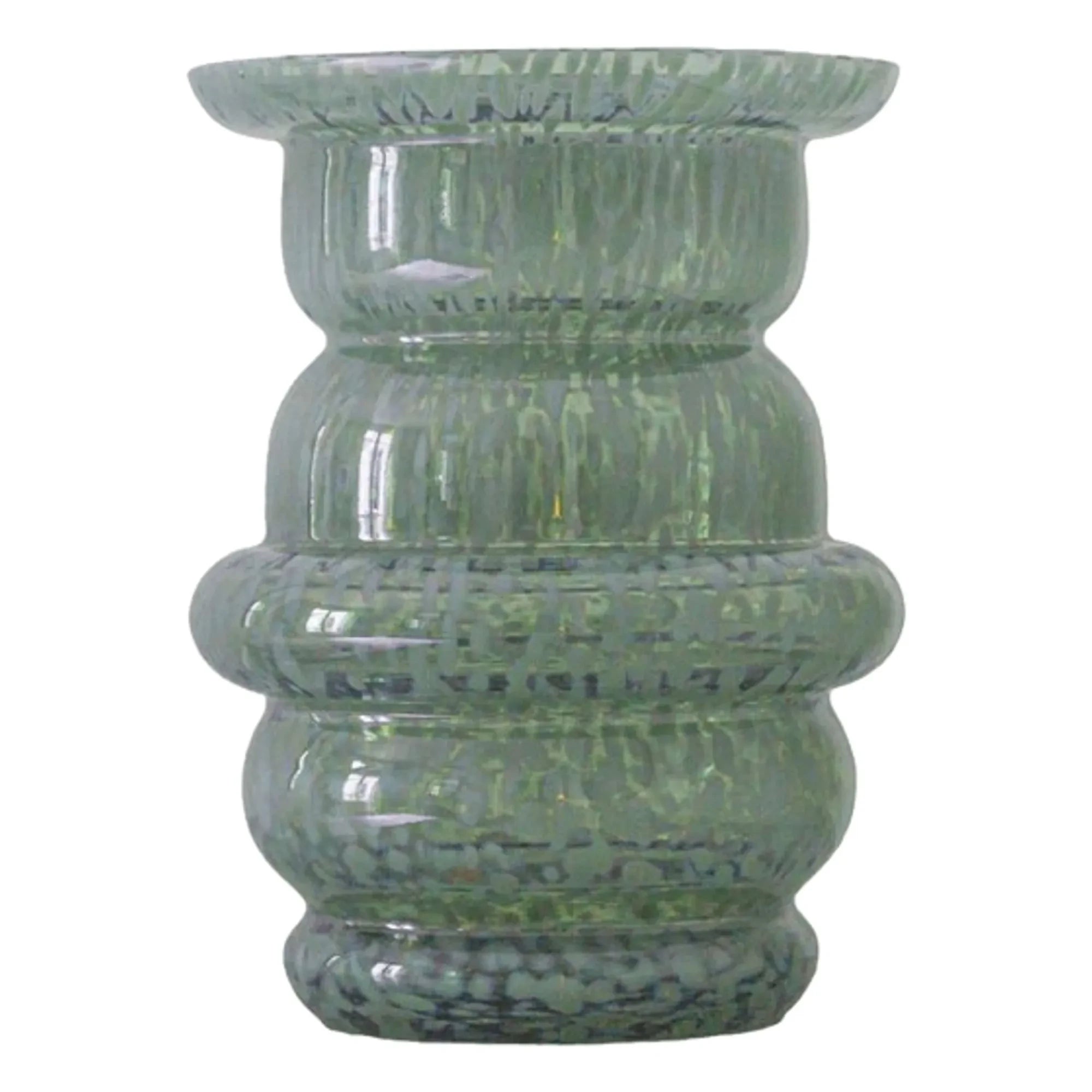 Cosin - Florero de cristal con motas Dome | Verde
