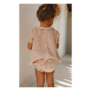 Lilinoa - Braguita con Volantes de Gasa de Algodón Liberty para Niña | Crudo