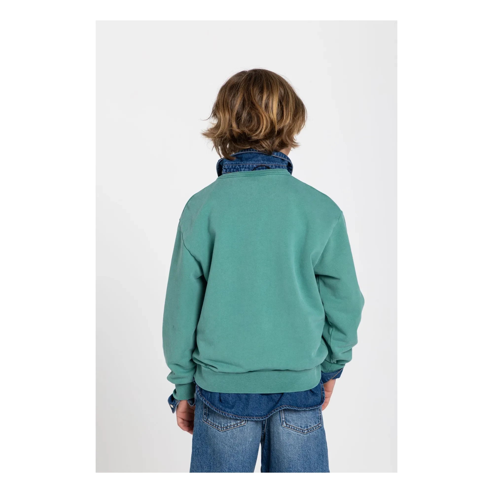Hundred Pieces - Sudadera de algodón orgánico Ryde Wheelers | Verde esmeralda