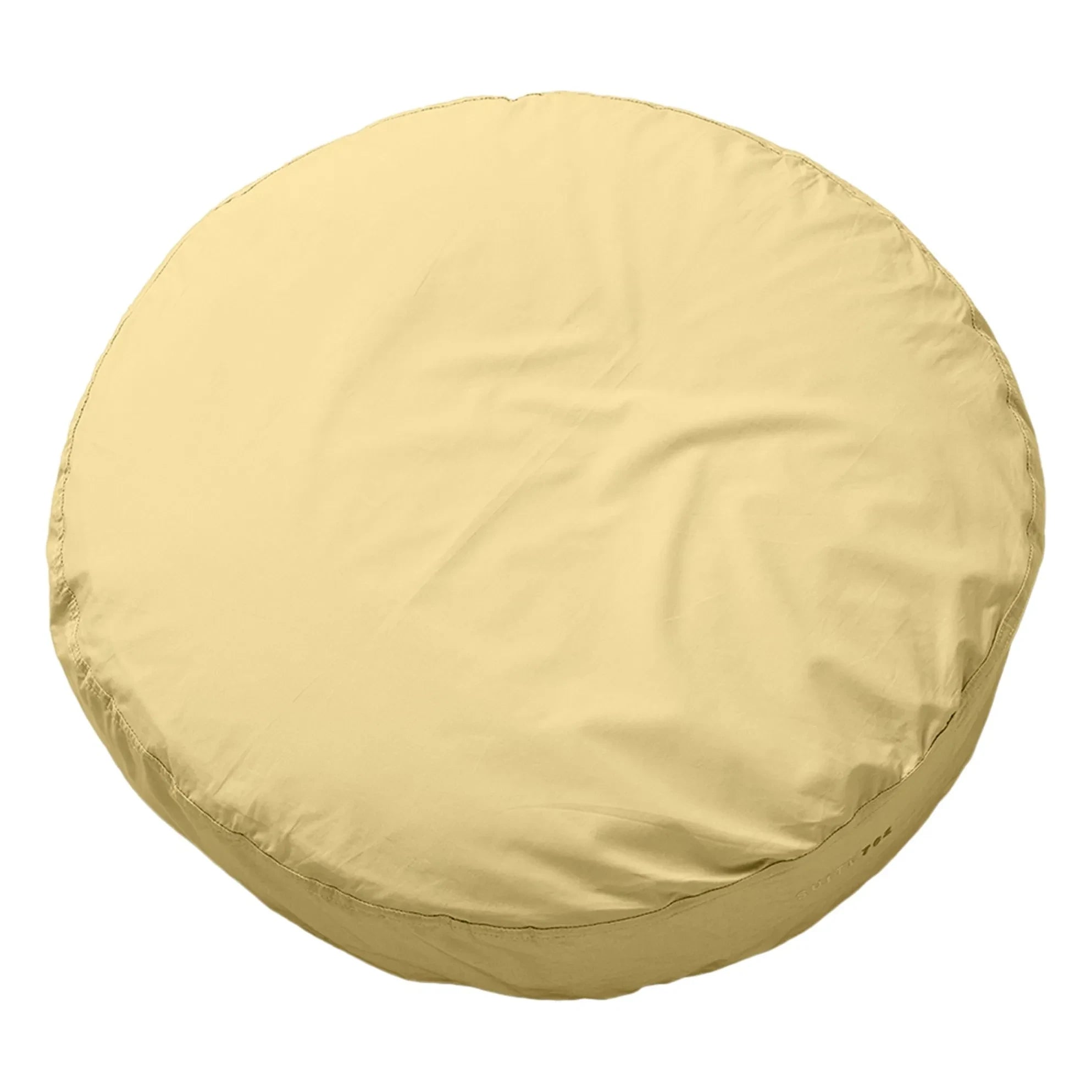 Suite 702 - Cojín redondo Bigdot de percal orgánico - Amarillo Mantequilla | Amarillo