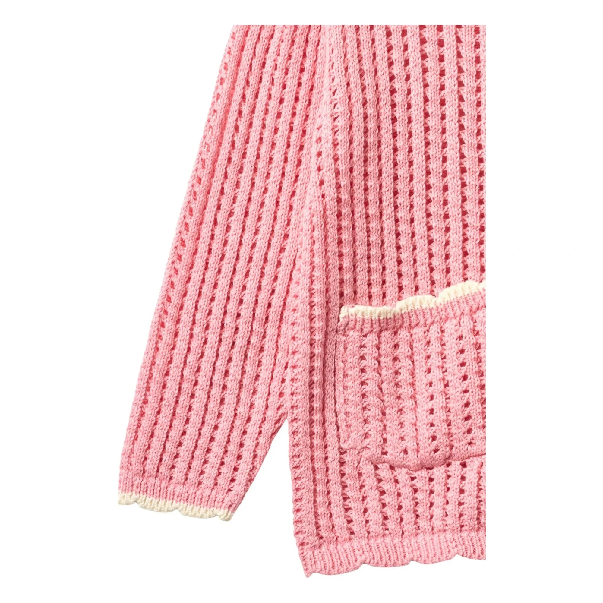 Copenhague Colors - Cárdigan de ganchillo de algodón orgánico | Rosa suave