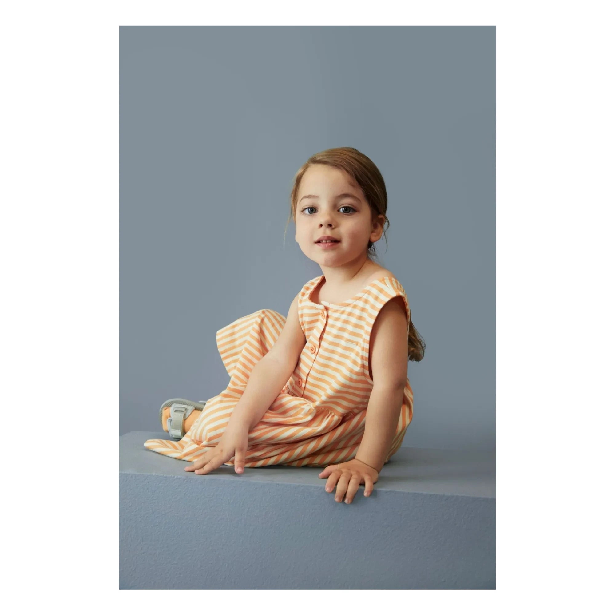 Gray Label - Vestido camisero de algodón orgánico a rayas | Albaricoque