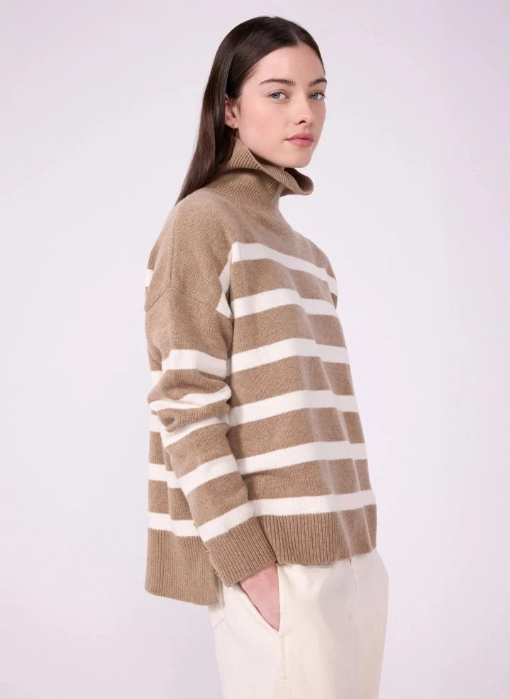 Petit Bateau - Jersey de Lanzadora a Rayas | Beige