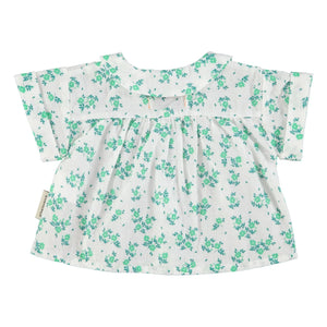 Piupiuchick - Camisa de algodón orgánico con estampado floral | Blanca