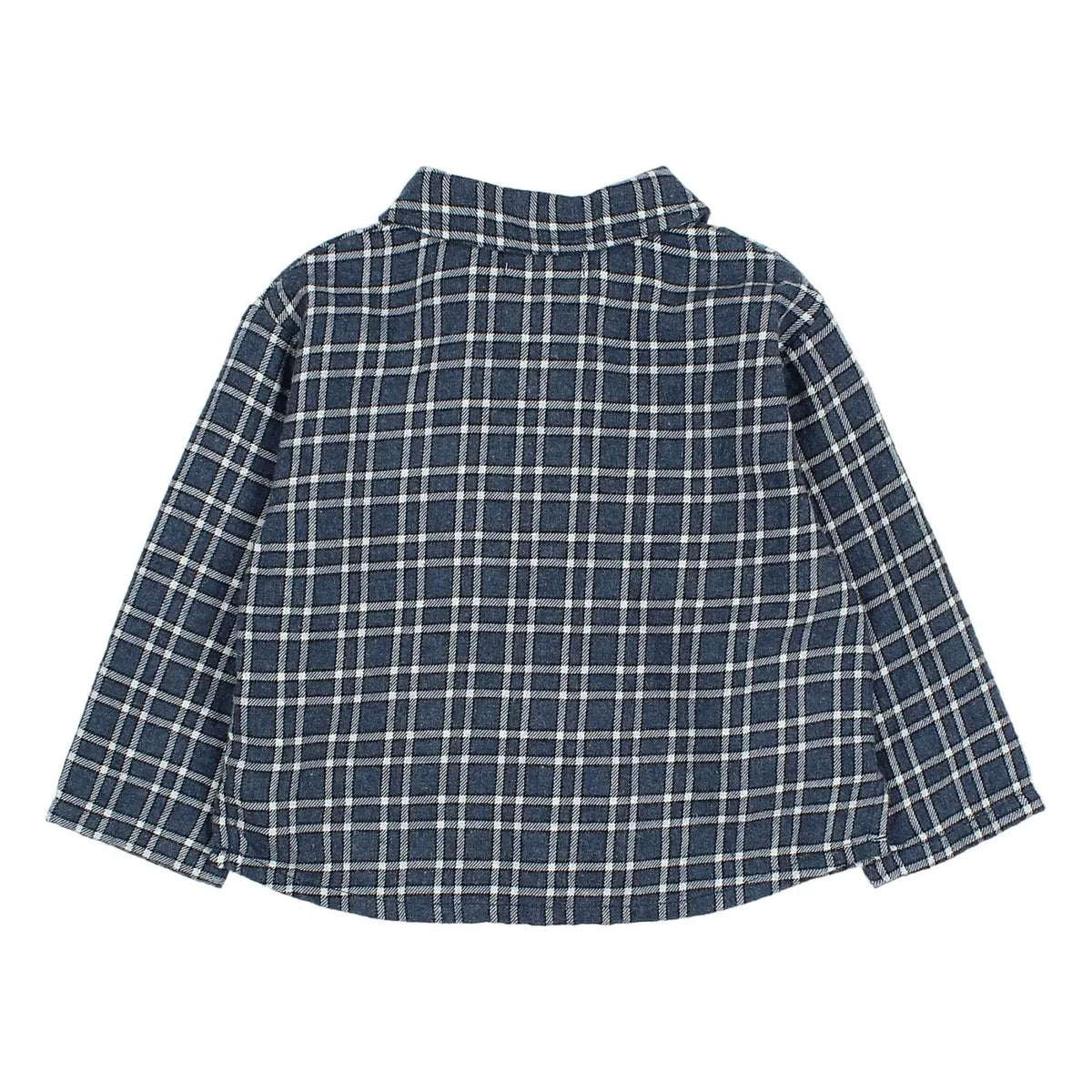 Búho - Camisa de cuadros para bebé | Azul marino