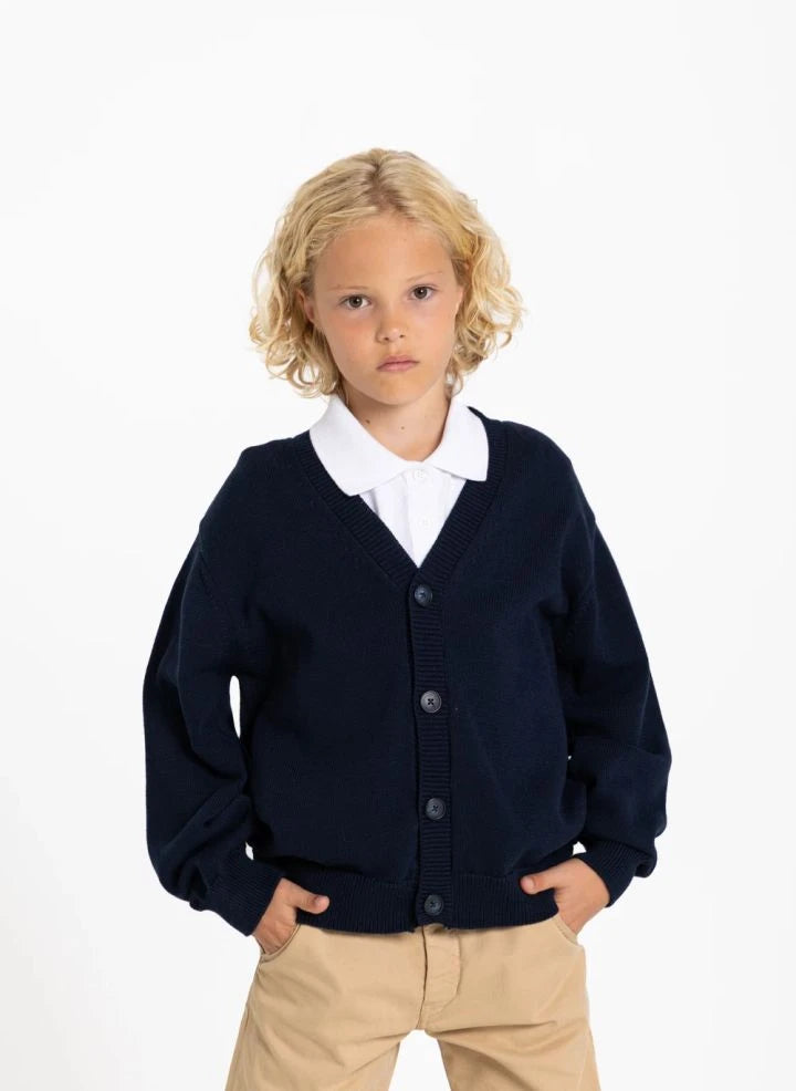 Smallable Kid - Chaqueta de punto orgánica Harcourt | Azul marino