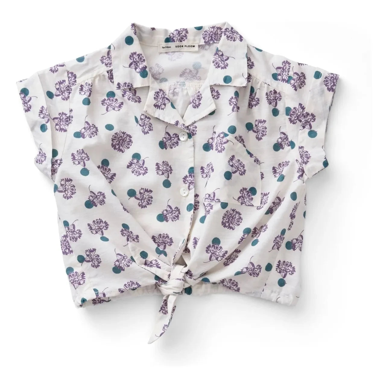 Soor Ploom - Blusa Loli Flowers de Algodón Orgánico | Blanco