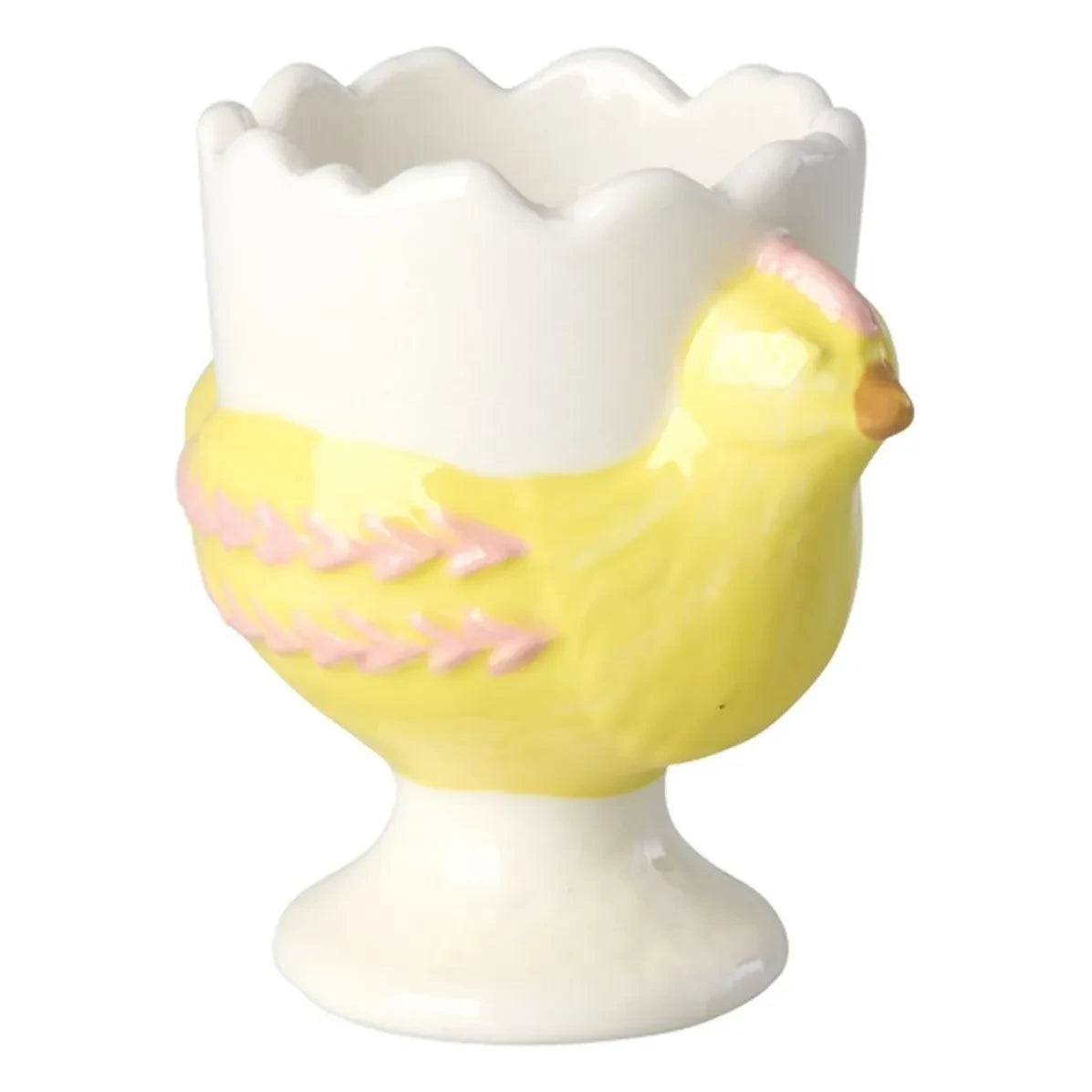 Arrocera - Porta Huevos de Cerámica con Diseño de Gallina | Amarillo