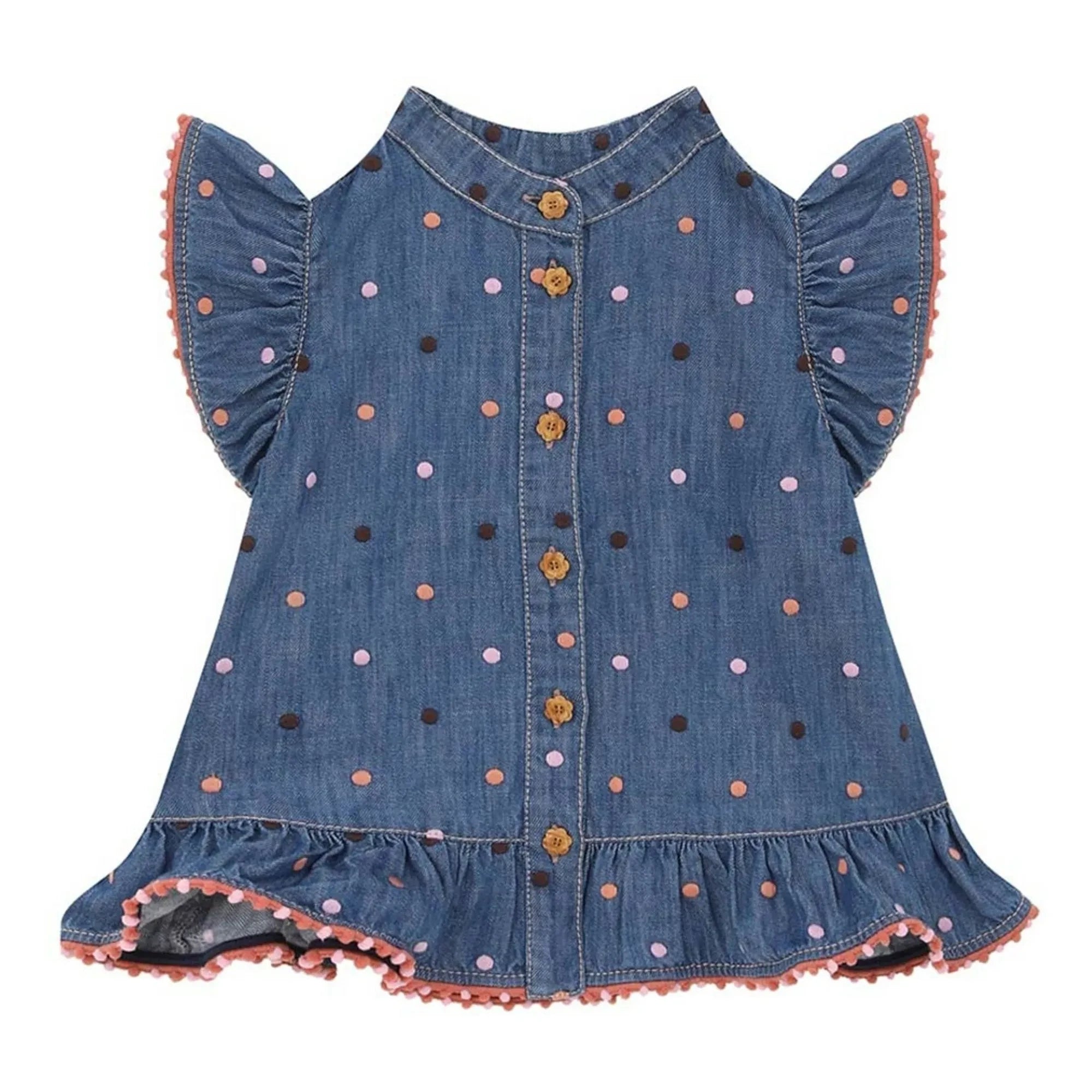 Zimmermann - Awaken Pois Blusa Vaquera sin Mangas | Azul Oscuro