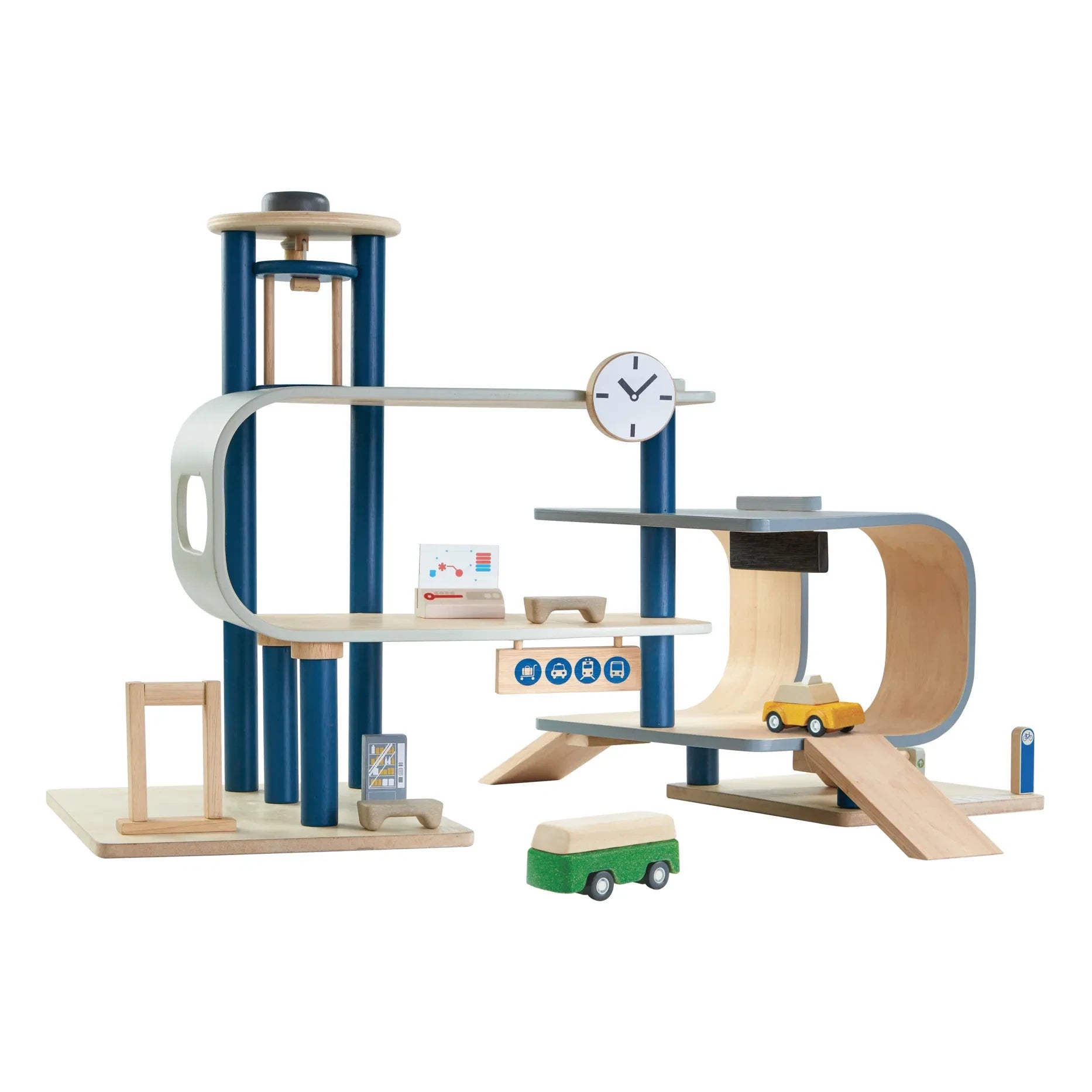 Plan Toys - Juguete Estación de Tren de Madera