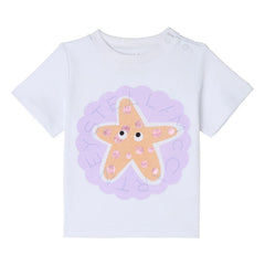Stella McCartney Kids - Camiseta de algodón orgánico Stella Etoile de Mer | Blanco