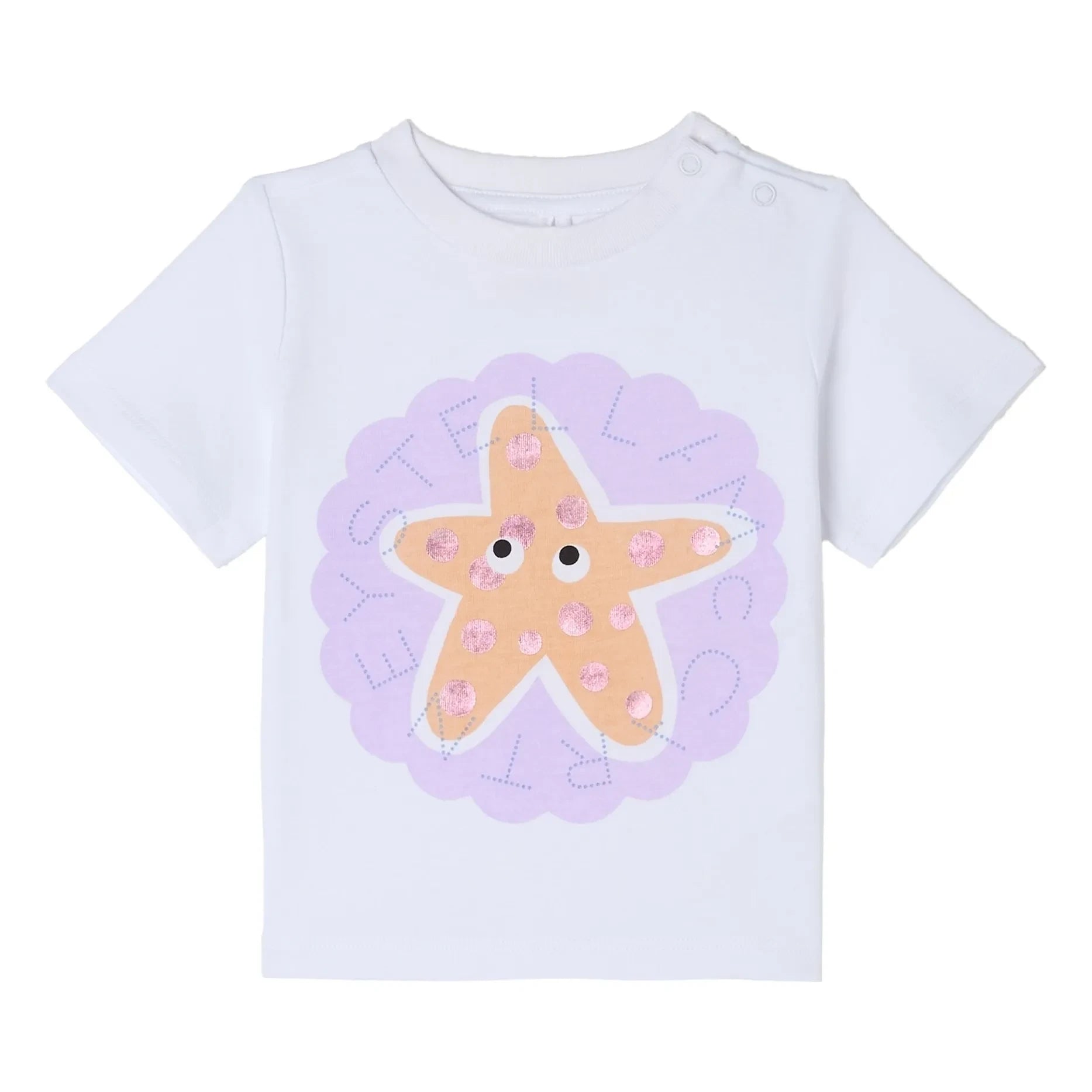 Stella McCartney Kids - Camiseta de algodón orgánico Stella Etoile de Mer | Blanco