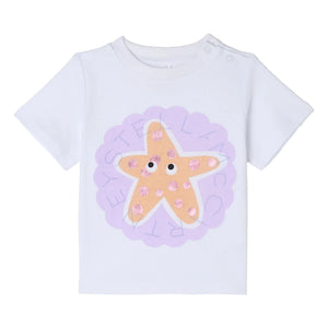 Stella McCartney Kids - Camiseta de algodón orgánico Stella Etoile de Mer | Blanco