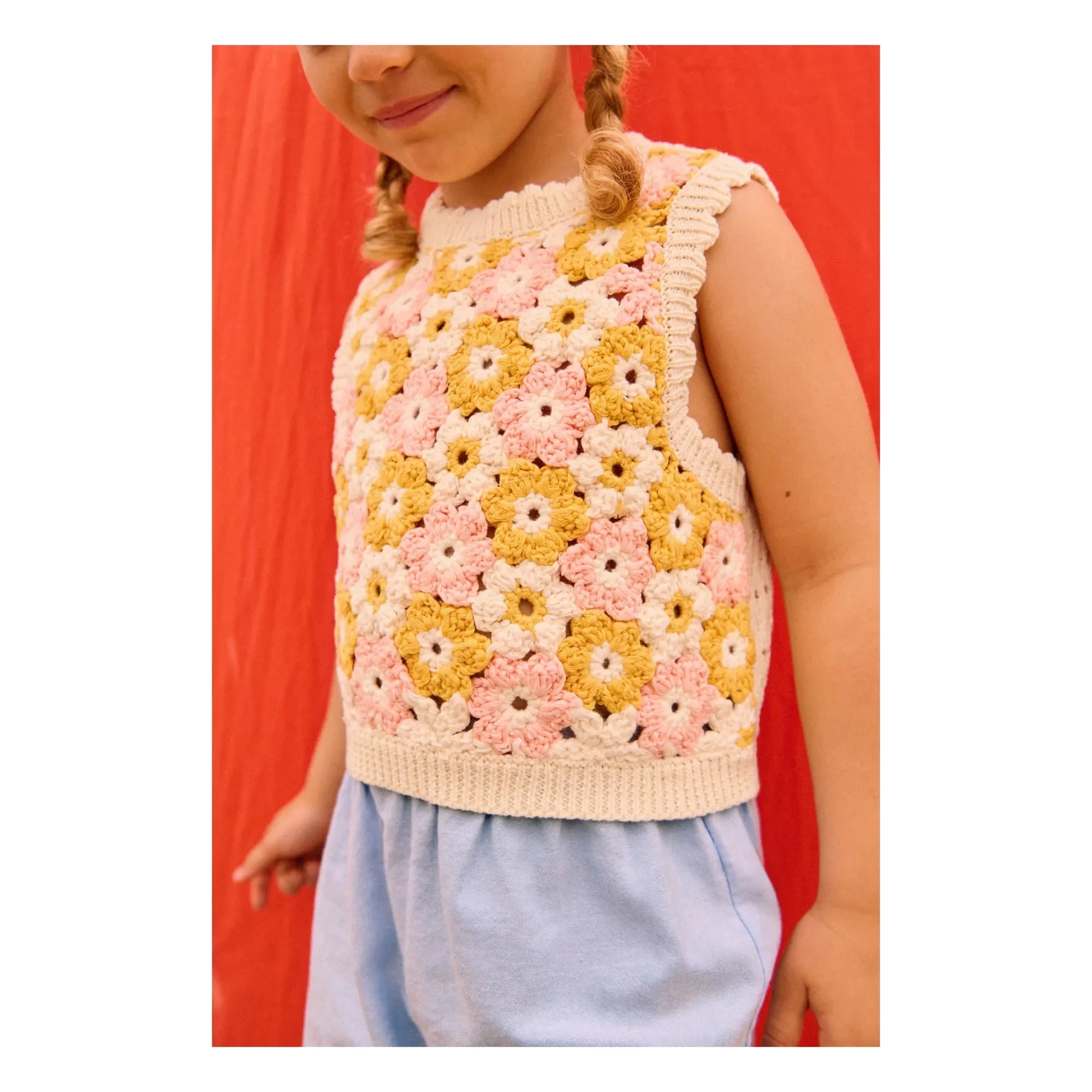 Louise Misha - Top bordado Rynia Maille | Crema