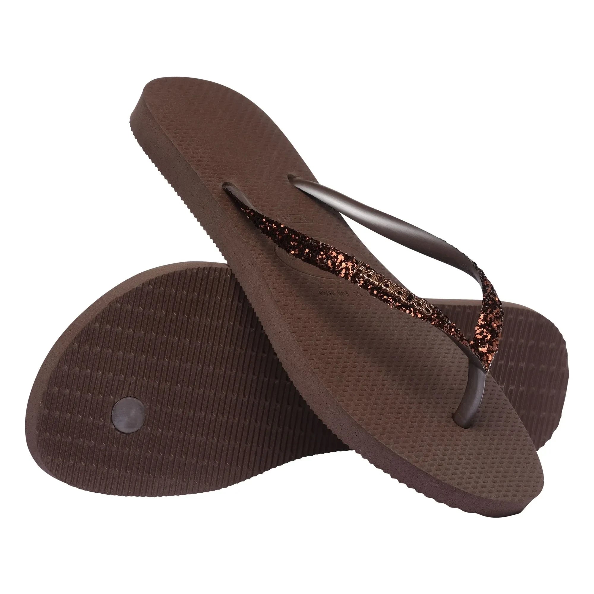 Havaianas - Chanclas Slim Glitter | Chocolate