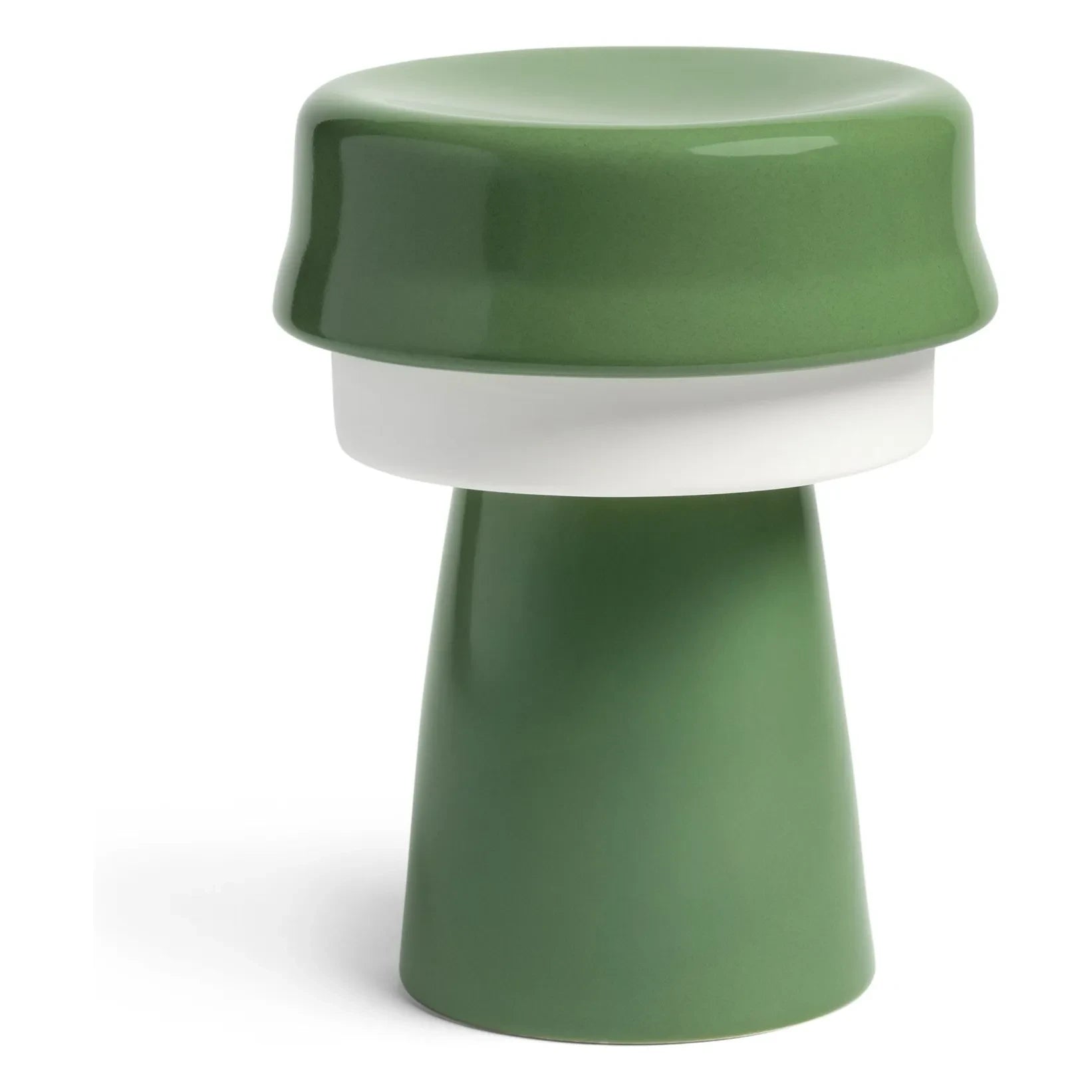 &Klevering - Lámpara de porcelana con forma de sombrero | Verde