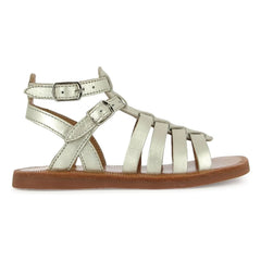 Pom d'Api - Sandalias gladiador Plagette | Plata