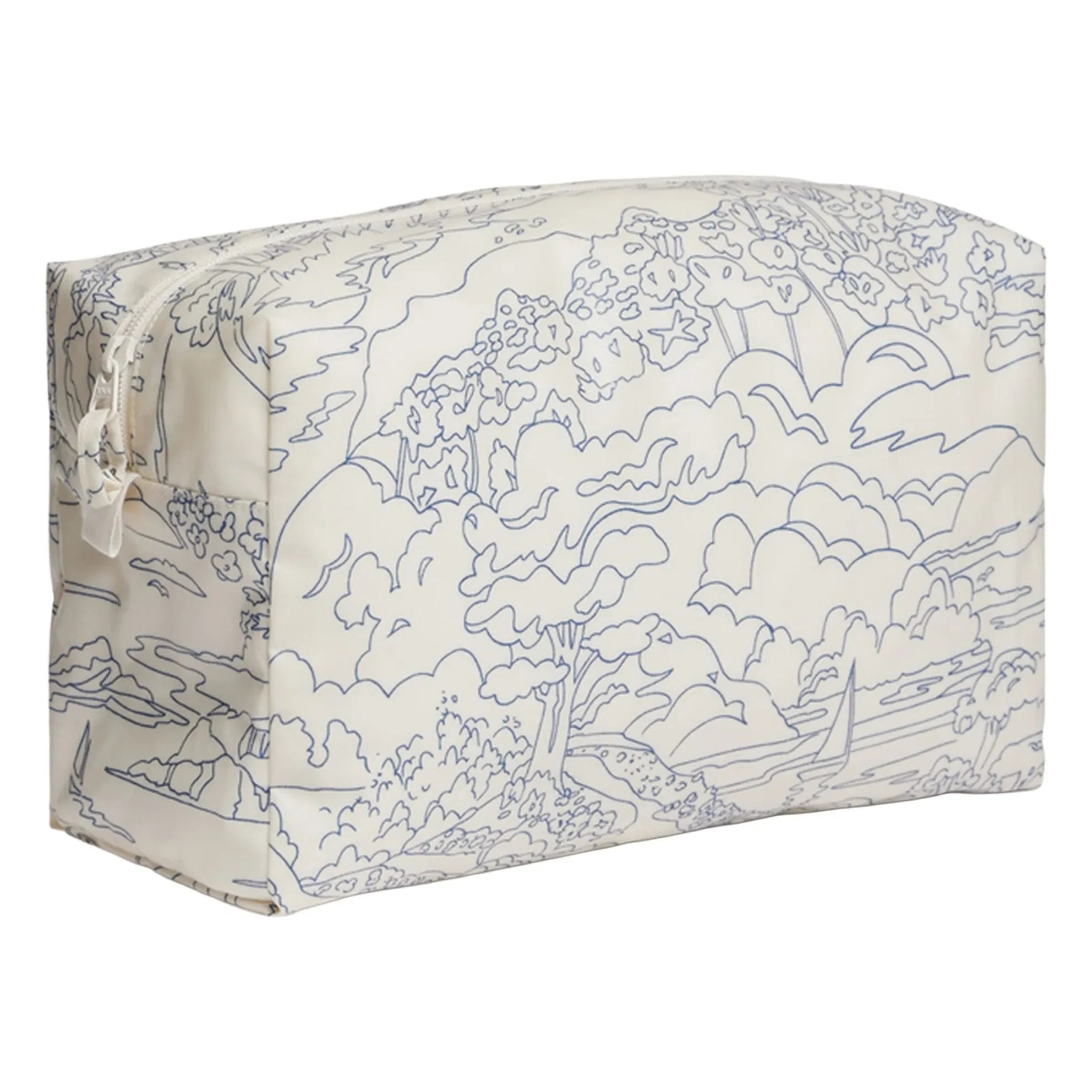 Bonpoint - Neceser de algodón orgánico con estampado de paisaje | Crudo