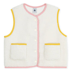 Petit Bateau - Chaleco Sherpa Sin Mangas | Crudo