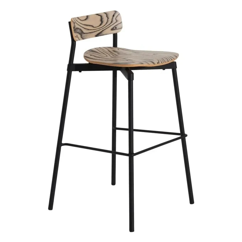 Petite friture - Tabure de madera de haya Fromme | Negro