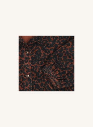Tumble N'Dry - Madelon Leopardo Suéter de Algodón Orgánico | Marrón