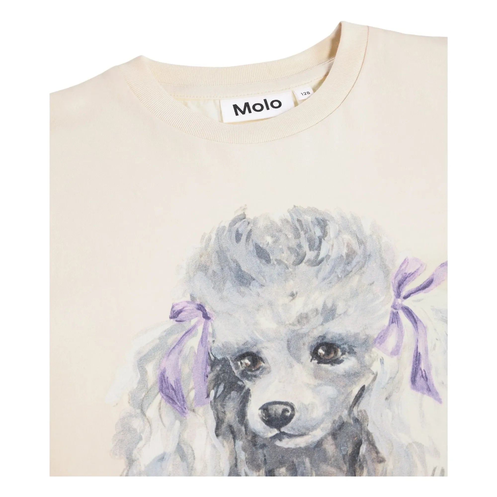 Molo - Riley Poodle Organik Pamuk Tişört | Beyaz