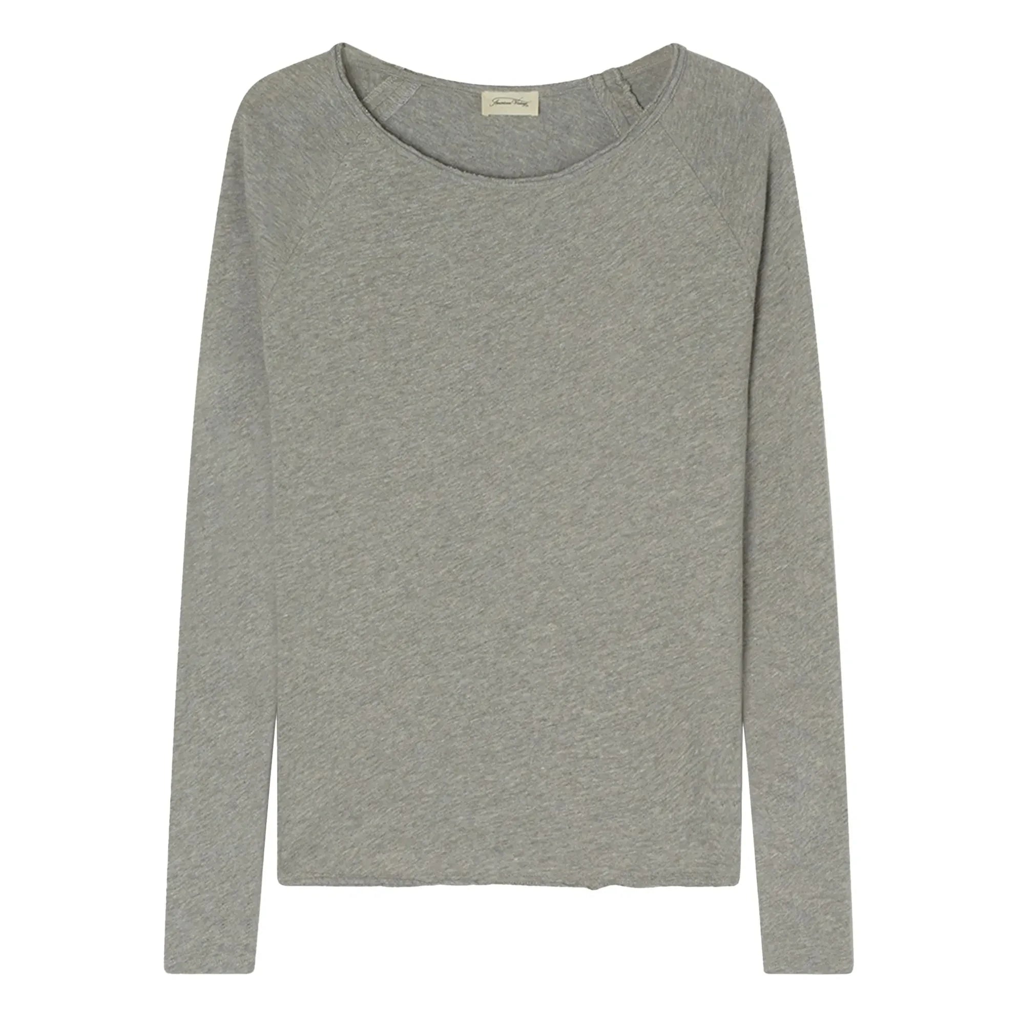 American Vintage - Camiseta de manga larga con escote barco Sonoma | Gris jaspeado