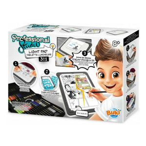 Buki - Tableta de dibujo luminosa 3 en 1