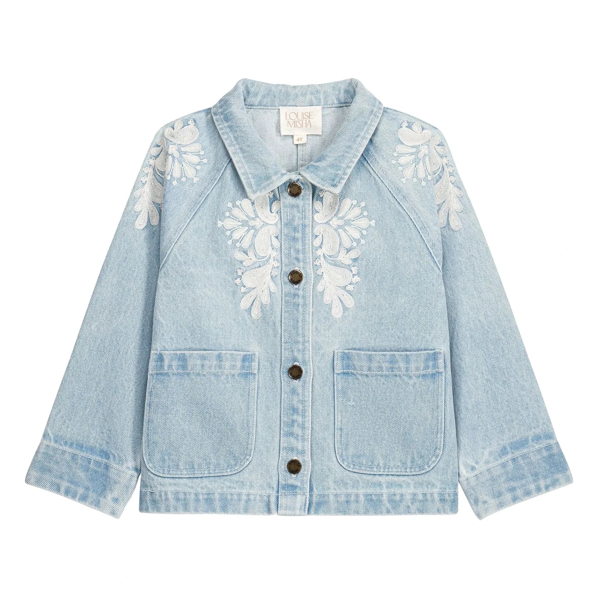 Louise Misha - Chaqueta vaquera bordada Rafaela | Azul