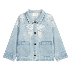 Louise Misha - Chaqueta vaquera bordada Rafaela | Azul