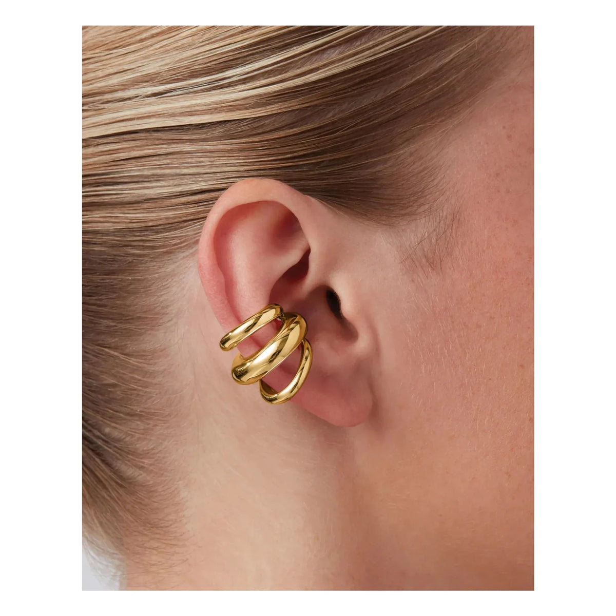Jenny Bird - Triple Tome Earcuff | Oro